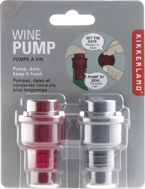 Kikkerland - Vakuum Vinpumper - 2 Stk