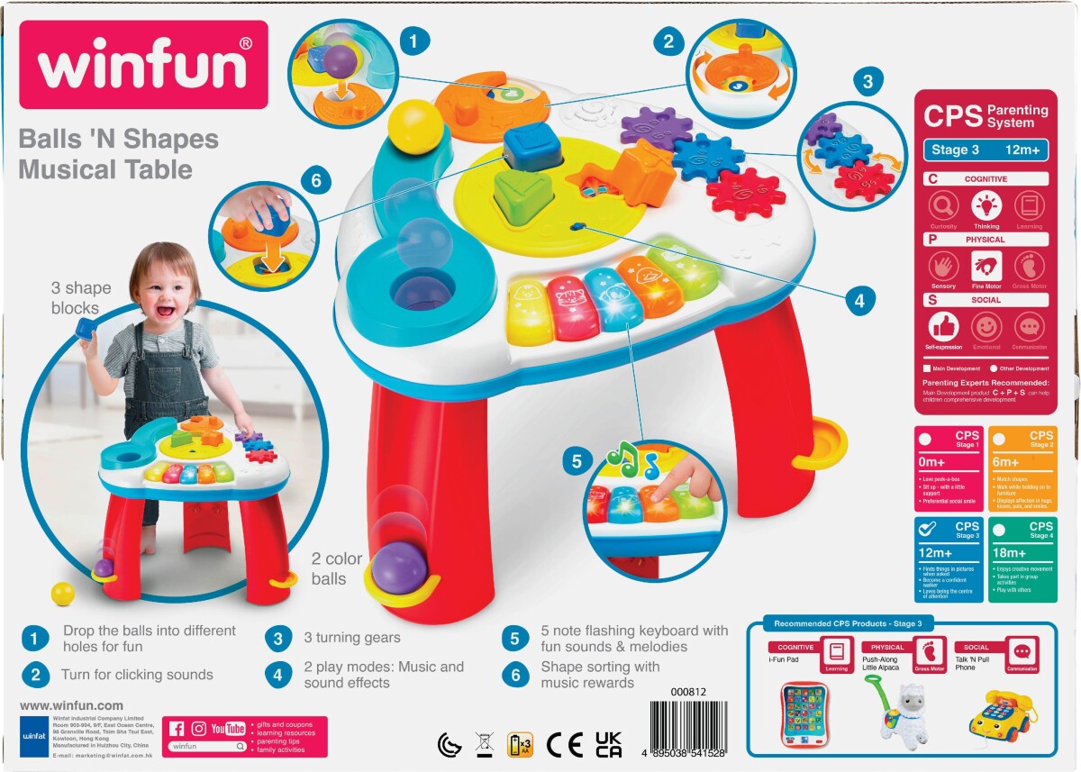 Winfun - Balls N Shapes Musical Table