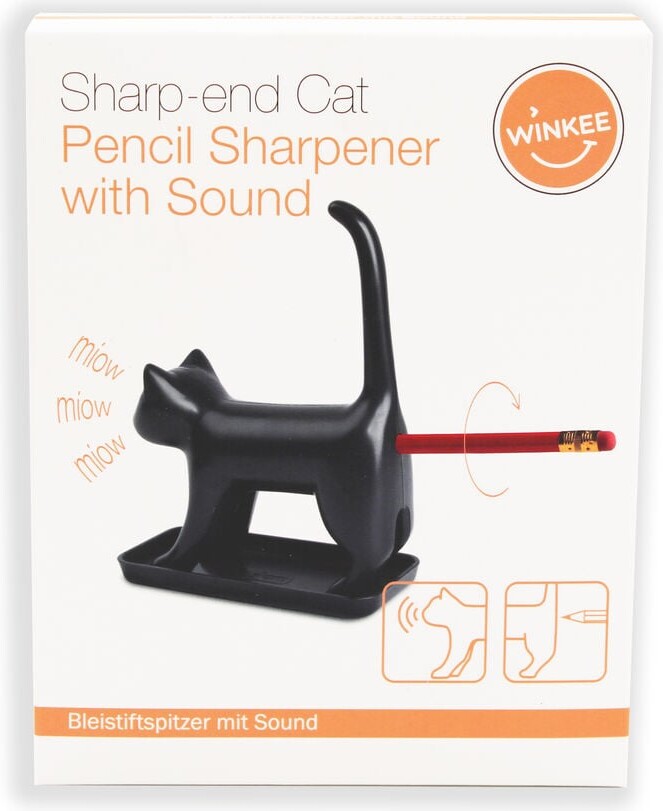 Winkee - Blyantspidser - Sharp End Cat Black With Sound - Black