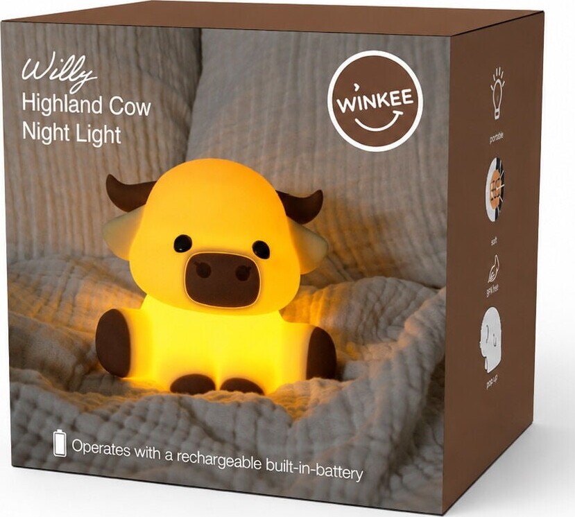 Winkee - Bordlampe Nightlight Cow Willy - Multimønster