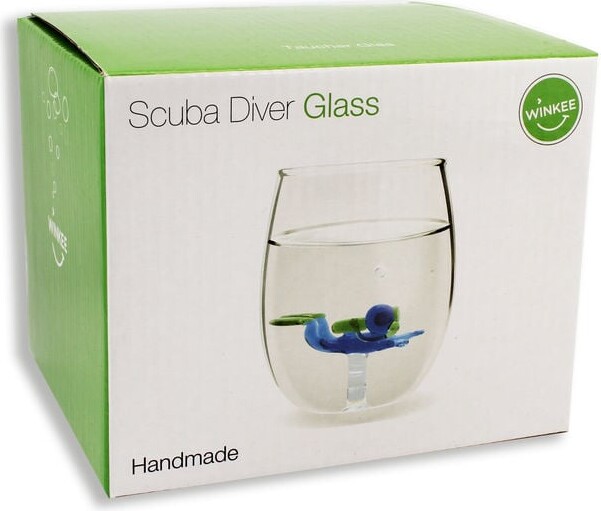 Winkee - Drikkeglas - Handmade Scuba Diver