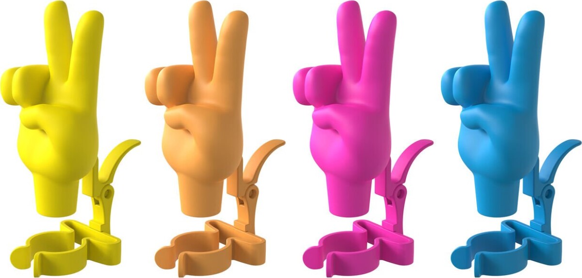 Winkee - Flaskeprop - Peace Hand - Set Of 4