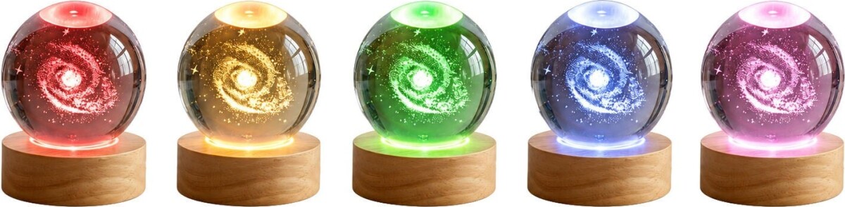 Winkee - Krystalkugle 3D Crystal Ball Galaxy - Multimønster