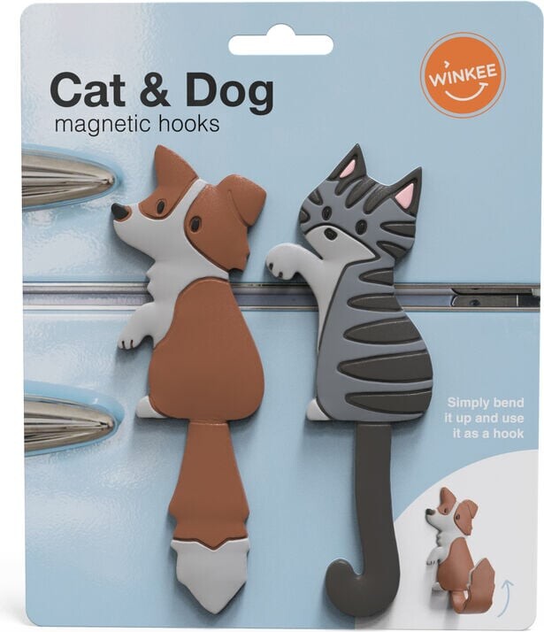 Winkee - Magnetic Hooks - Cat And Dog