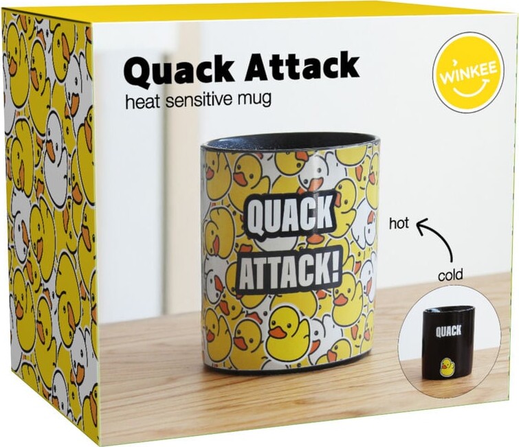 Winkee - Quack Attack Heat Sensitive Mug - Black