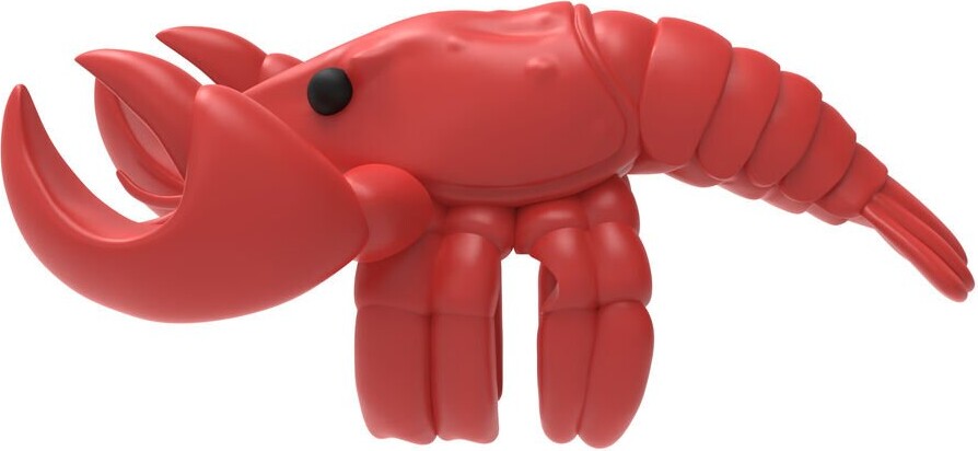 Winkee - Ske- Og Grydelågsholder Larry Lobster - Red