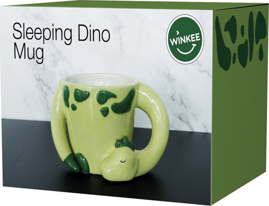 Winkee - Sleeping Dino Mug - Light Green