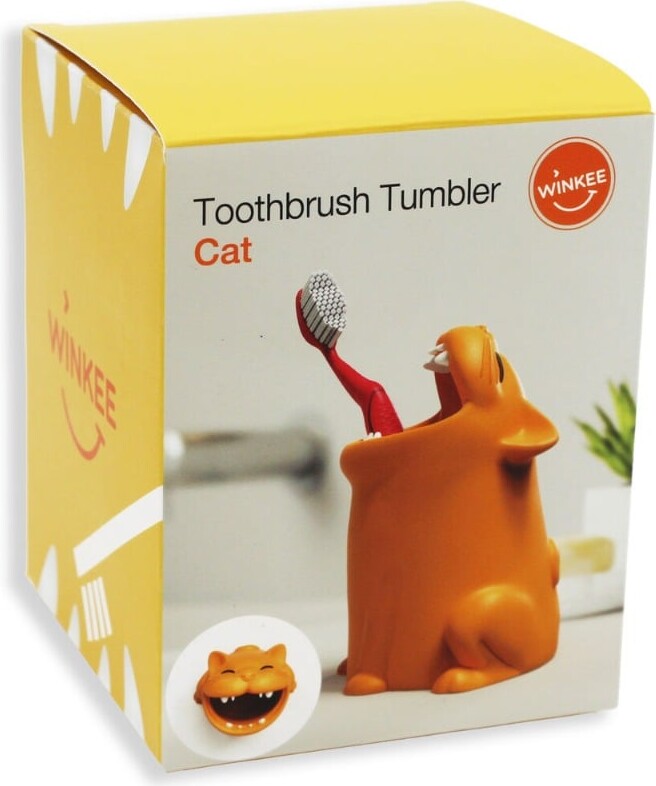 Winkee - Tandbørsteholder - Cat - Orange