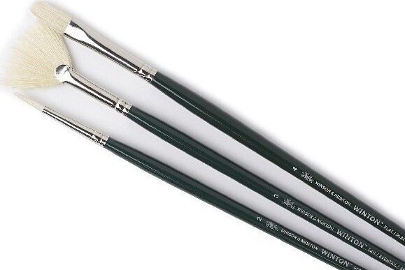 Winsor Newton - Winton Brush Long Handle - Malerpensler 3 Stk