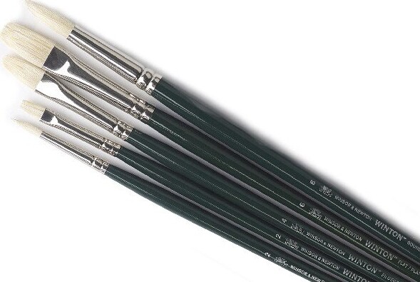 Winsor Newton - Winton Brush Long Handle - Malerpensler 5 Stk