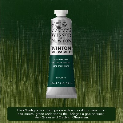 Winsor Newton - Winton Oil Colour 37 Ml - Dark Verdigris 405