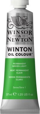 Winsor Newton - Winton Oil Colour - 37 Ml - Permanent Lys Grøn
