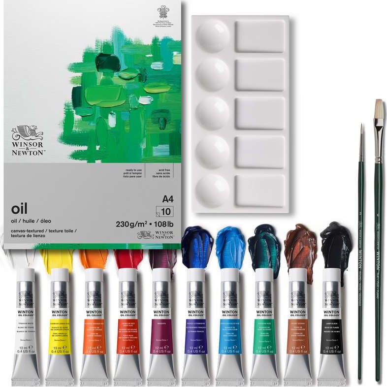 Winsor Newton - Oil Essentials - Oliemaling Sæt - 14 Dele