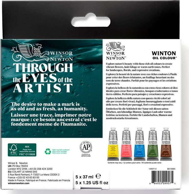 Winsor Newton - Winton Oil Colour - Botanic Set - 5X37 Ml