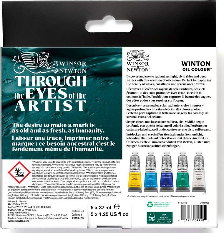 Winsor Newton - Winton Oil Colour - Seascapes Set - 5X37 Ml