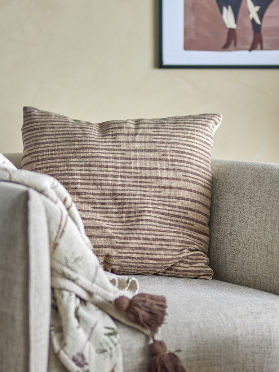 Bloomingville - Witham Pude - Brun - Bomuld - 45X45 Cm