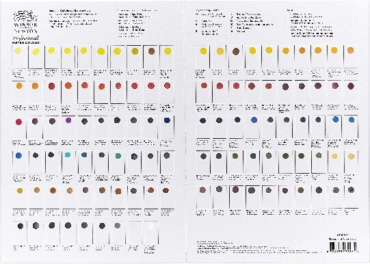 Winsor Newton - Professional Watercolour - Dot Card - Farvekort