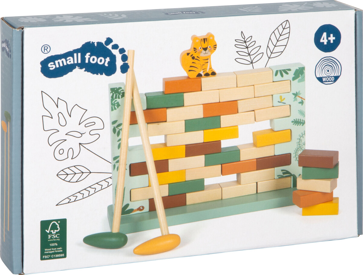 Klodsmajor Spil I Træ - Vaklende Mur Udgave - Small Foot