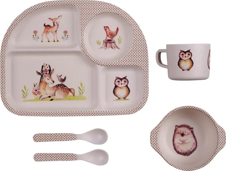 Spisesæt Til Børn - Skovens Dyr
