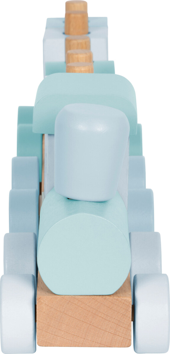 Legetøjstog Med Stableklodser - Træ - Til Børn - Blå - Small Foot