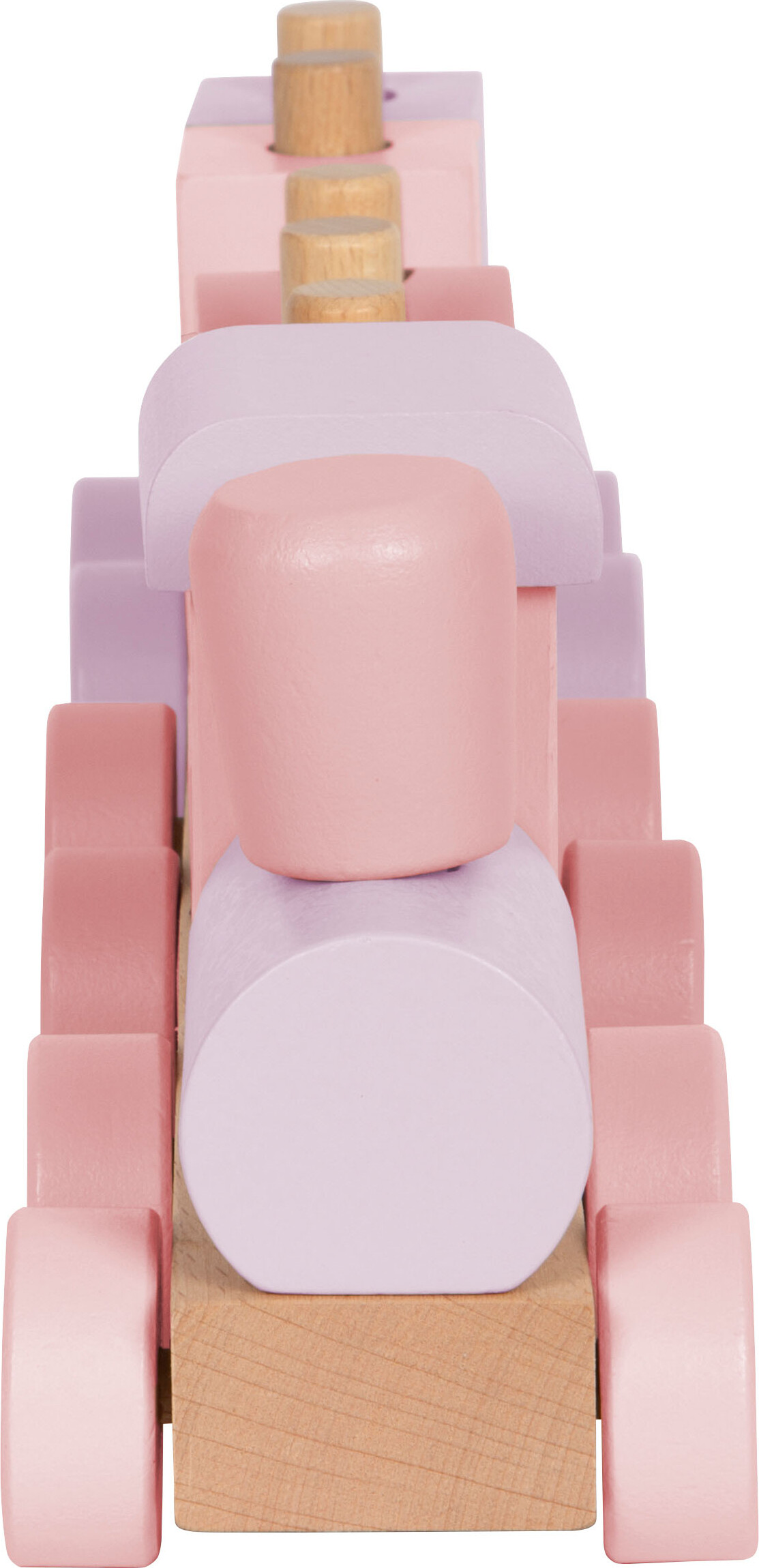 Legetøjstog Med Stableklodser - Træ - Til Børn - Pink - Small Foot