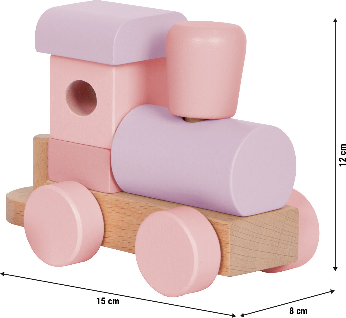 Legetøjstog Med Stableklodser - Træ - Til Børn - Pink - Small Foot