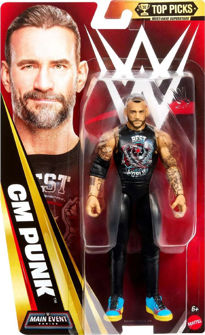 Wwe - Cm Punk Action Figur - Main Event - Mattel Jhj49