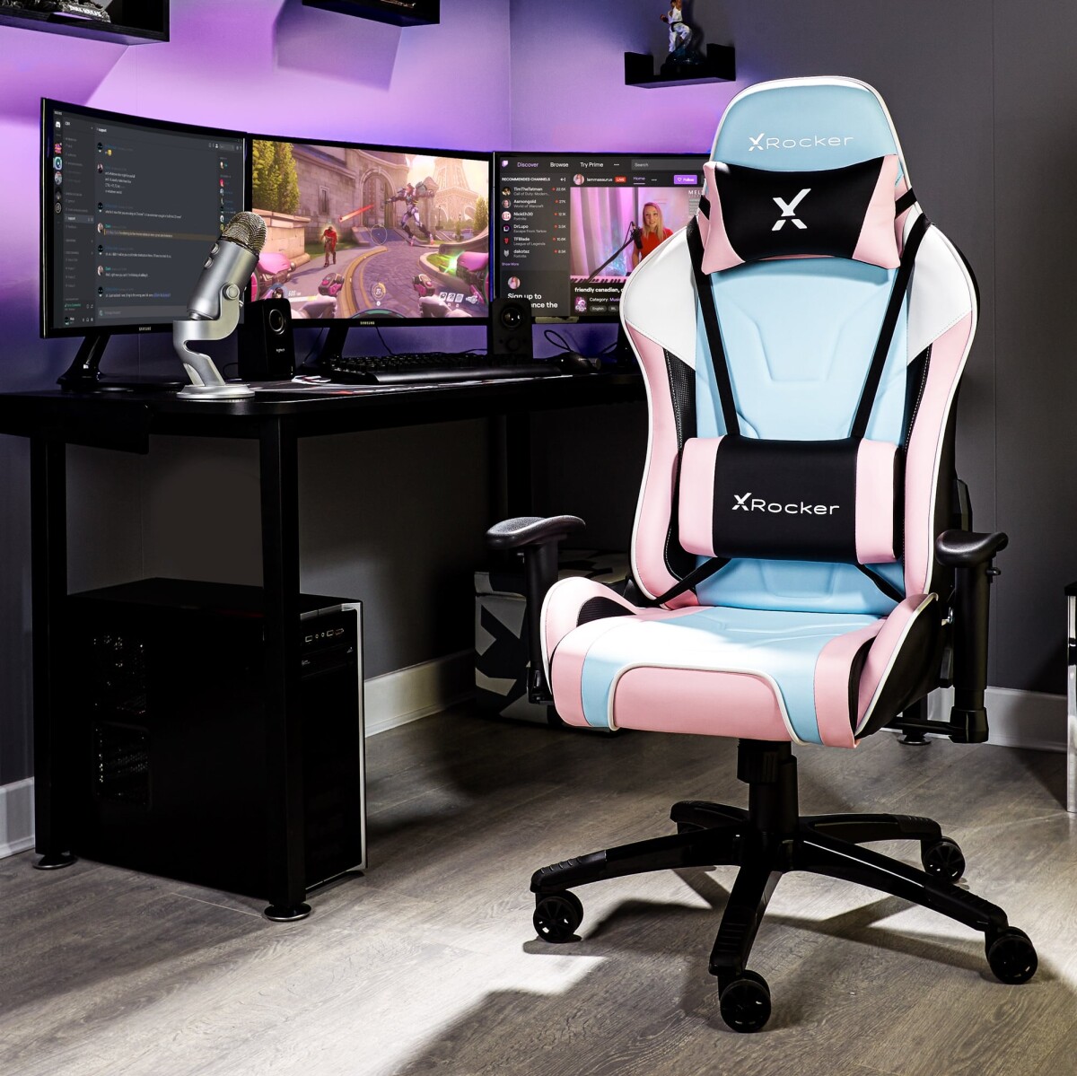 X Rocker Bubblegum Agility Sport Esport Gaming Chair