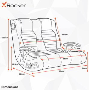 X Rocker Dual Rivals X Rocker - Gaming Gulvstol - Dual Rocker - Nintendo Mario Bros | Se ...