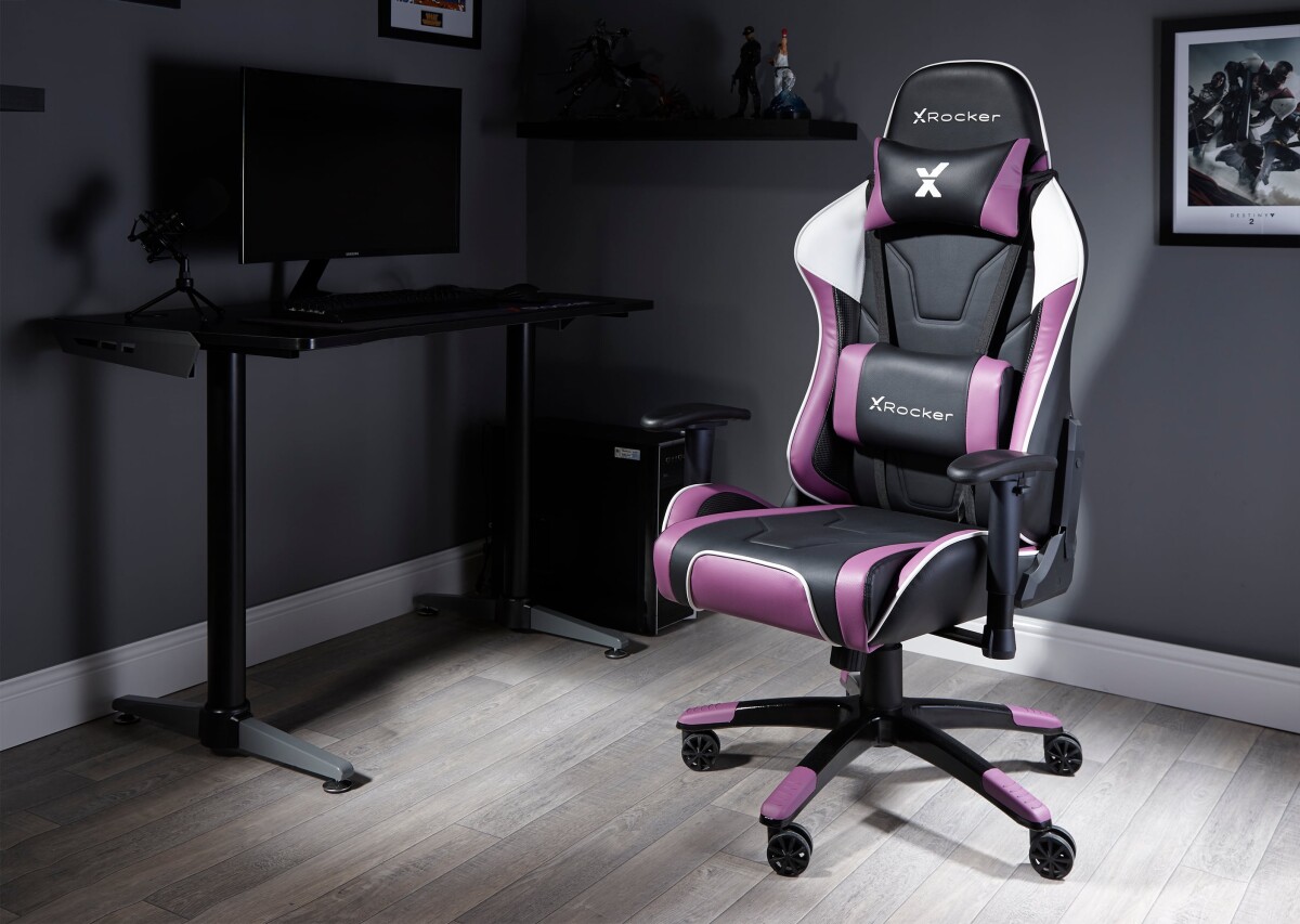 X Rocker Purple Agility Sport Esport Gaming Chair