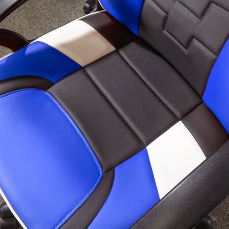 X Rocker - Gaming Stol - Juniorteen - Saturn - Mid-Back - Sort Blå