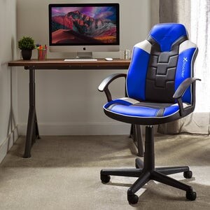 X Rocker - Gaming Stol - Juniorteen - Saturn - Mid-Back - Sort Blå