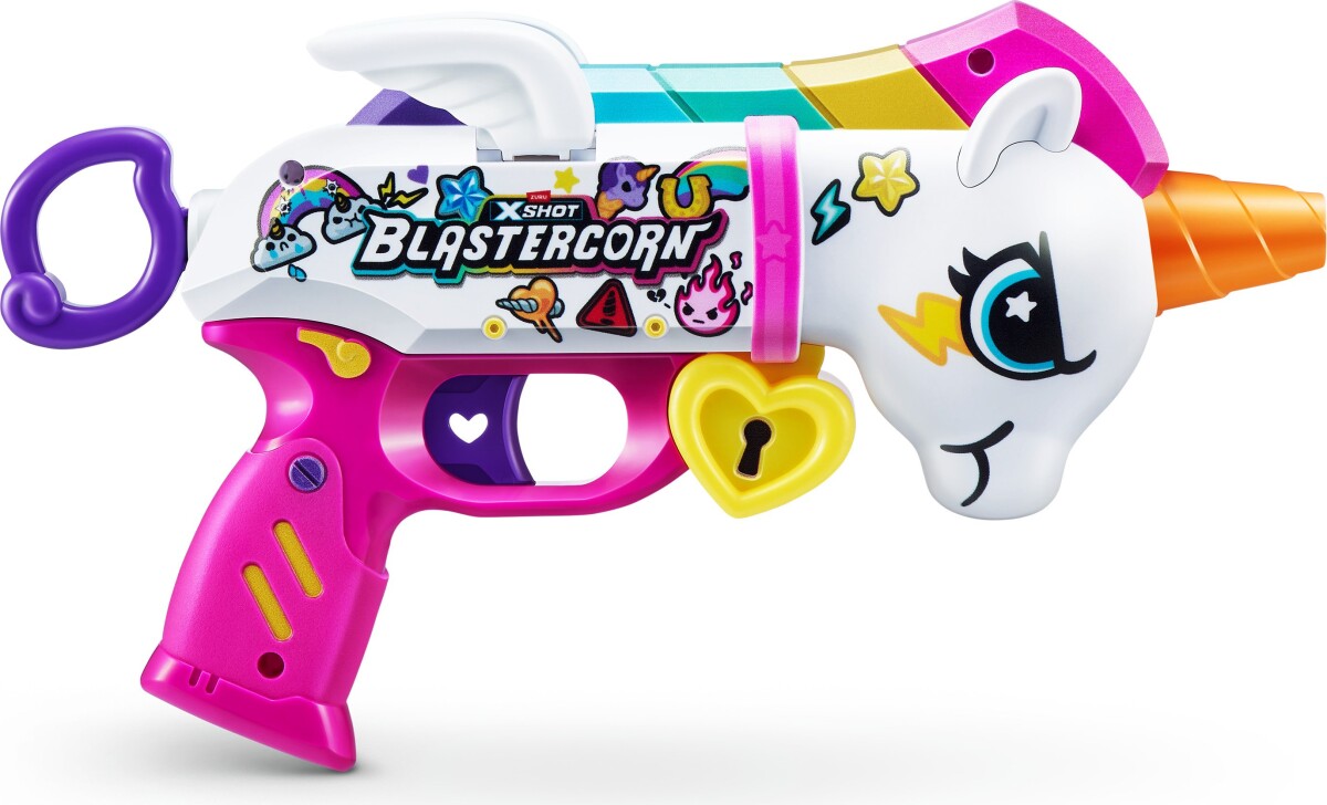 Zuru X Shot - Gun - Blastercorn - Unicorn Heartbreaker - 16 Skud