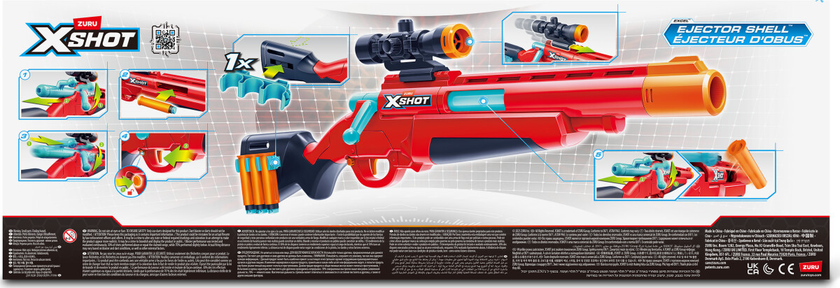 Zuru X-Shot - Excel Ejector Shell Blaster Inkl 8 Skud