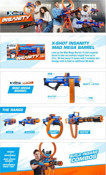 X-Shot - Insanity Berzerko Gun - 48 Skud