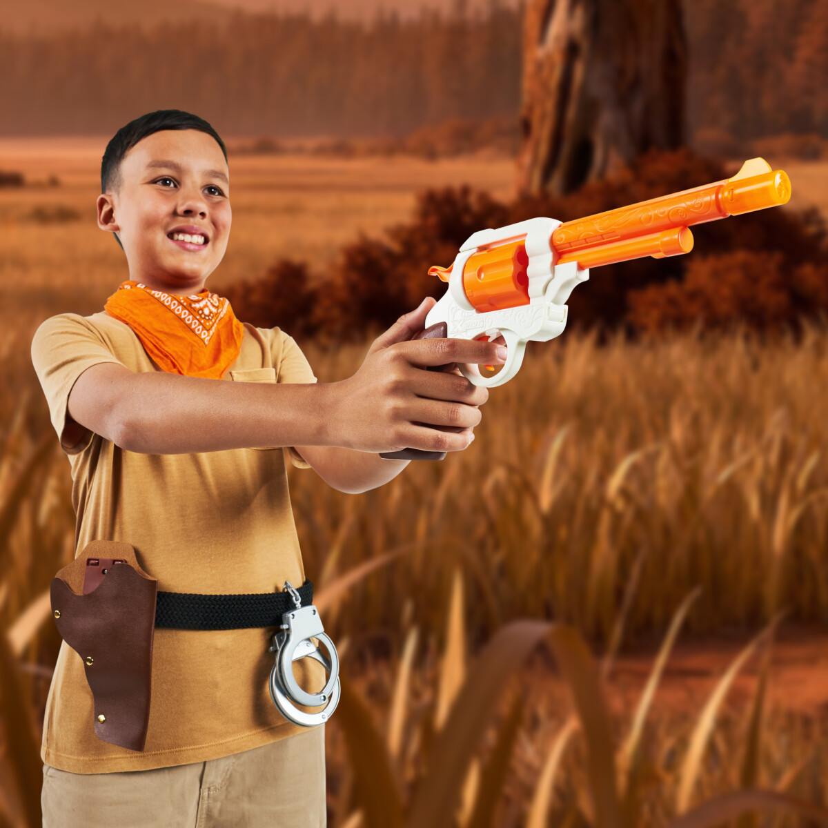 Zuru X-Shot - Cowboy Pistol Og Håndjern Legetøj Sæt - Lys Og Lyd