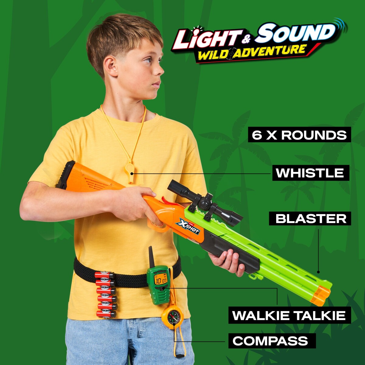 Zuru X-Shot - Shotgun Kikkert Walkie-Talkie Kompas Og Fløjte