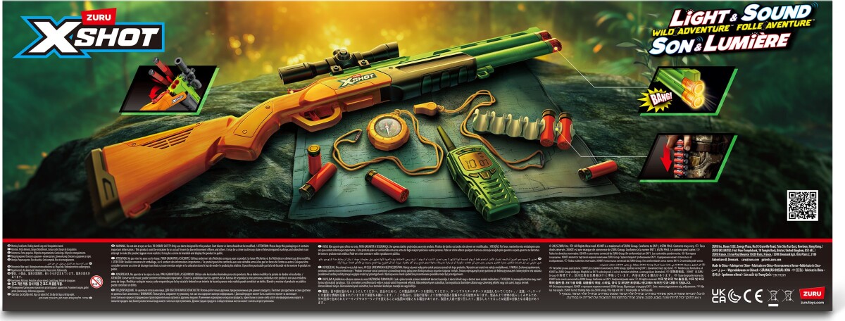 Zuru X-Shot - Shotgun Kikkert Walkie-Talkie Kompas Og Fløjte