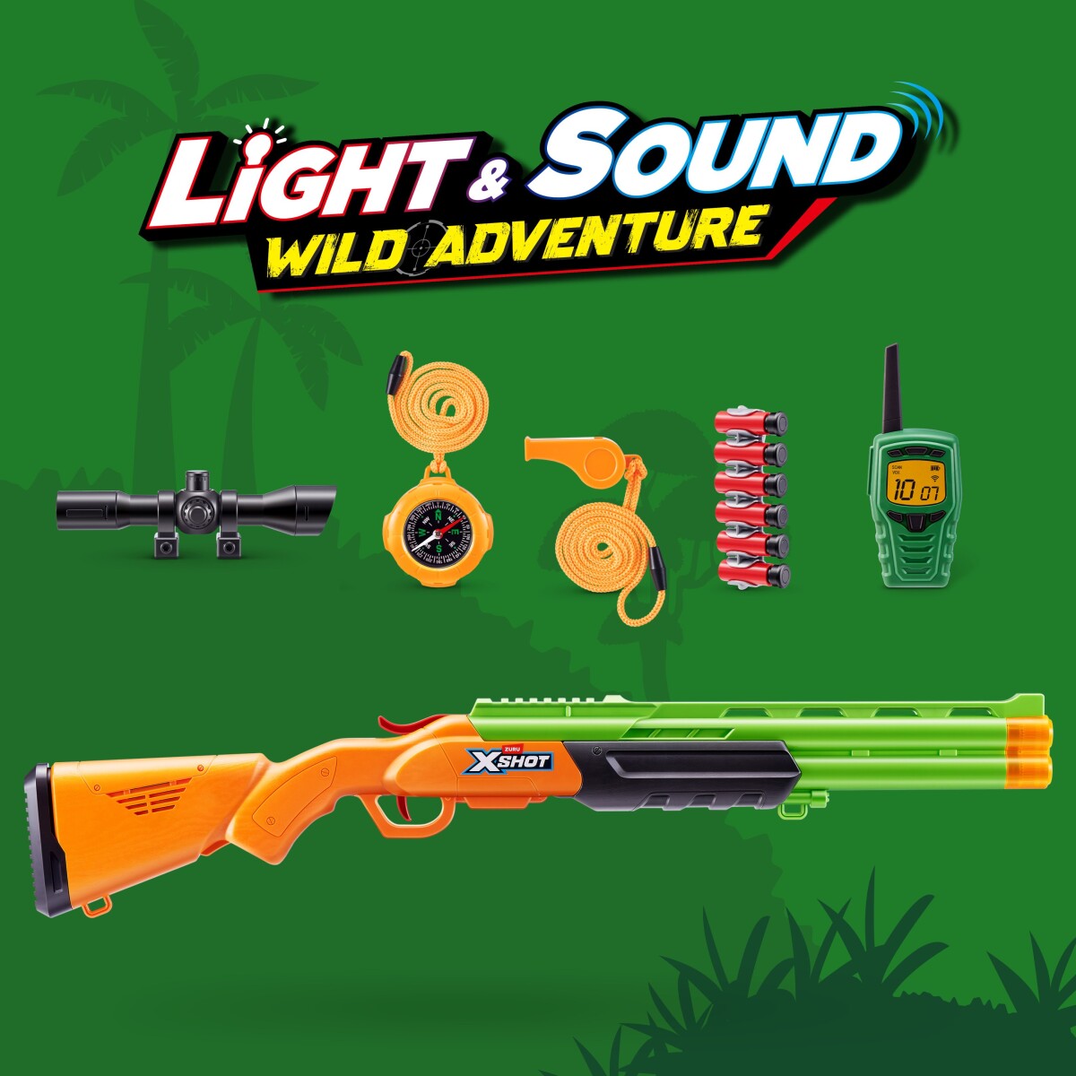 Zuru X-Shot - Shotgun Kikkert Walkie-Talkie Kompas Og Fløjte