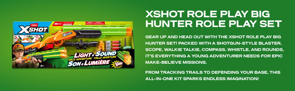 Zuru X-Shot - Shotgun Kikkert Walkie-Talkie Kompas Og Fløjte