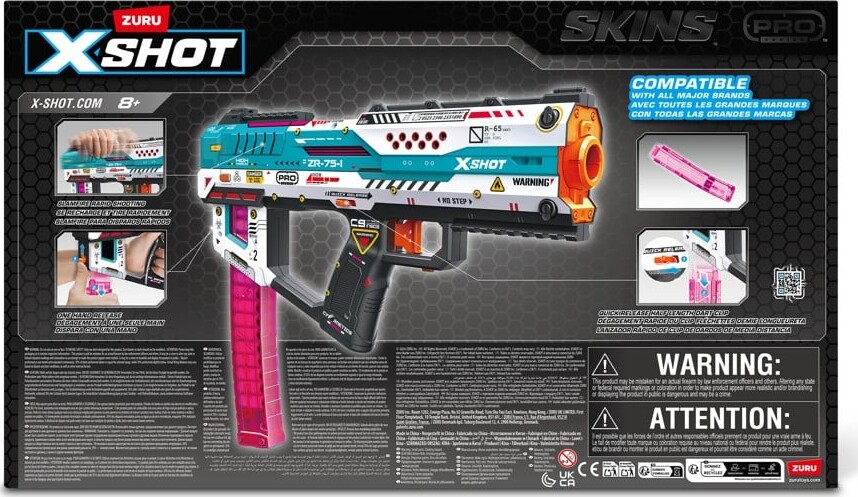 X-Shot - Skins Pro Series - Fury-X Blaster Gun - 40 Skud