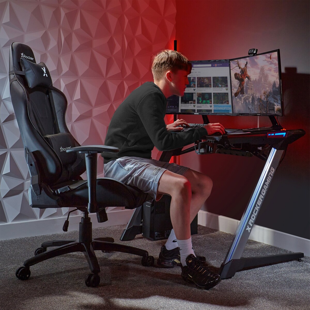 X-Rocker - Agility Sport Esport - Kontor Og Gaming Stol - Sort