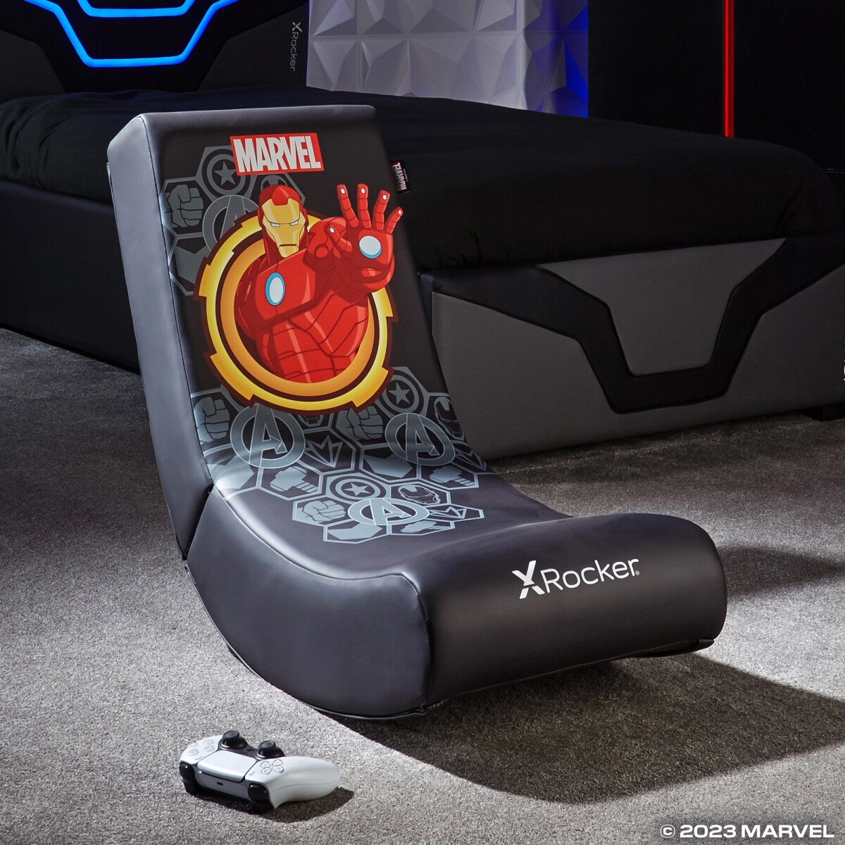 X-Rocker - Marvel - Gaming Gulvstol Til Børn - Ironman
