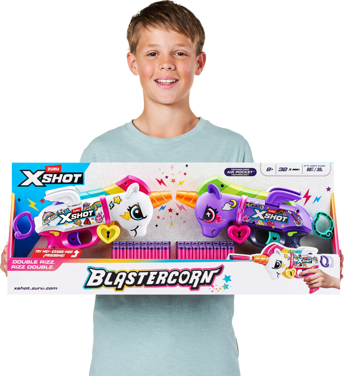 Xshot - Blastercorn Unicorn Blaster 2Pk 32Darts 36855