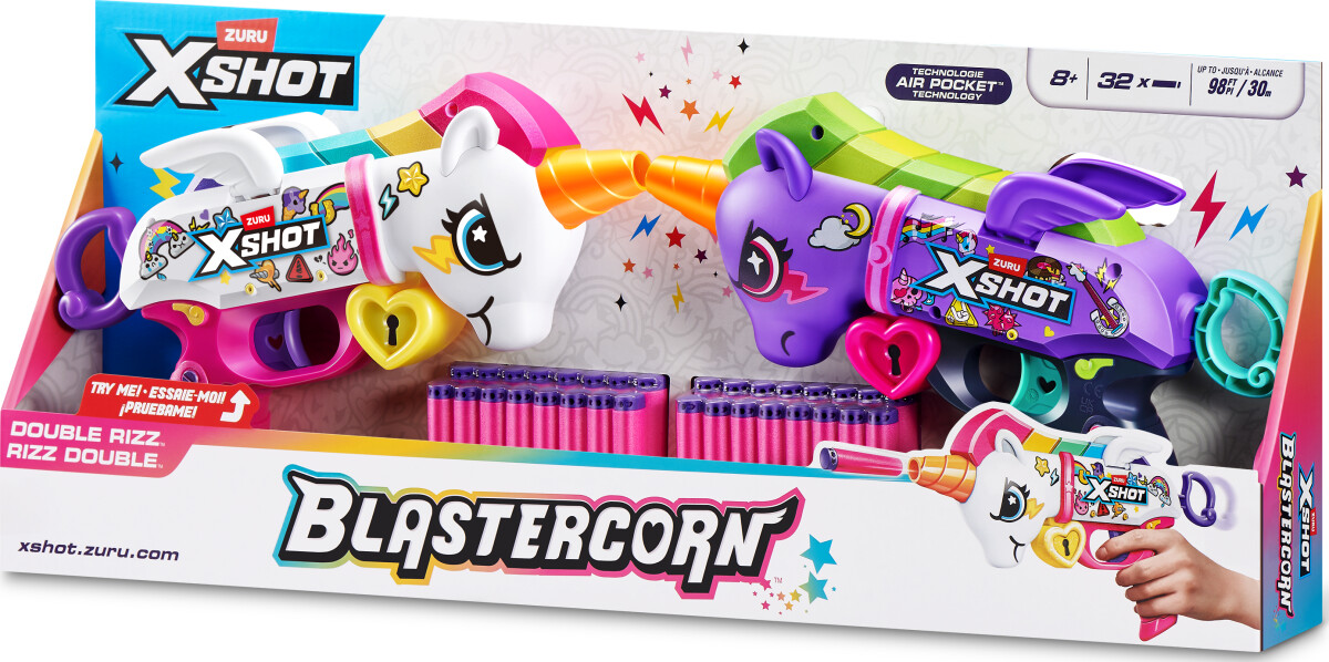 Xshot - Blastercorn Unicorn Blaster 2Pk 32Darts 36855