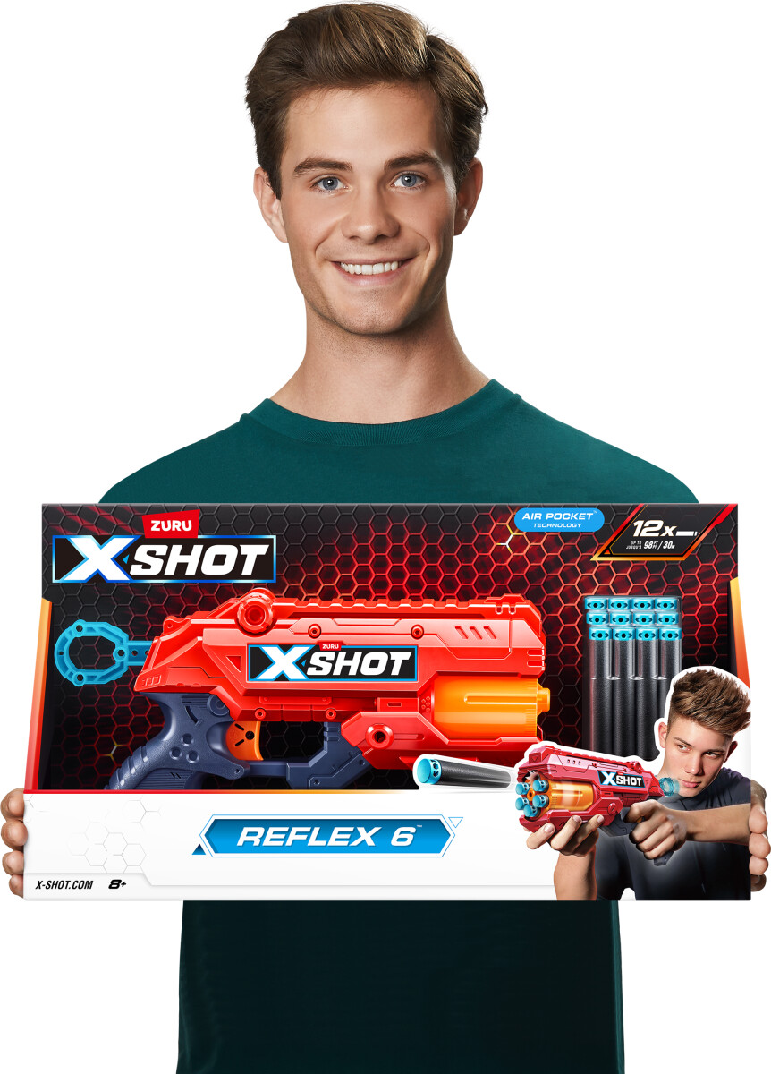 Xshot - Excel Reflex 6 Blaster 12 Darts 36433