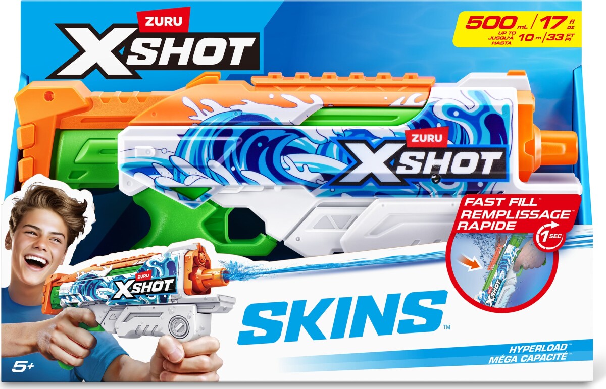 Zuru X-Shot - Hyperload Fast-Fill Skins Vandpistol - Overraskelse