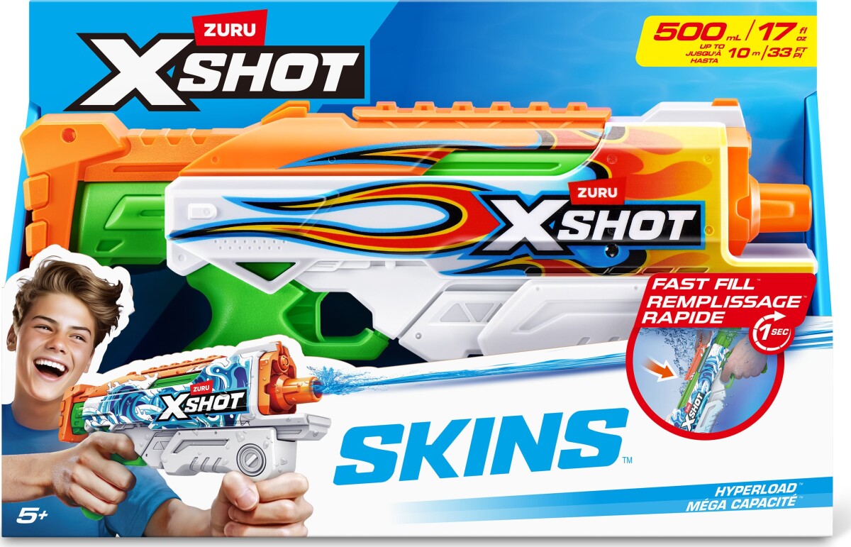 Zuru X-Shot - Hyperload Fast-Fill Skins Vandpistol - Overraskelse