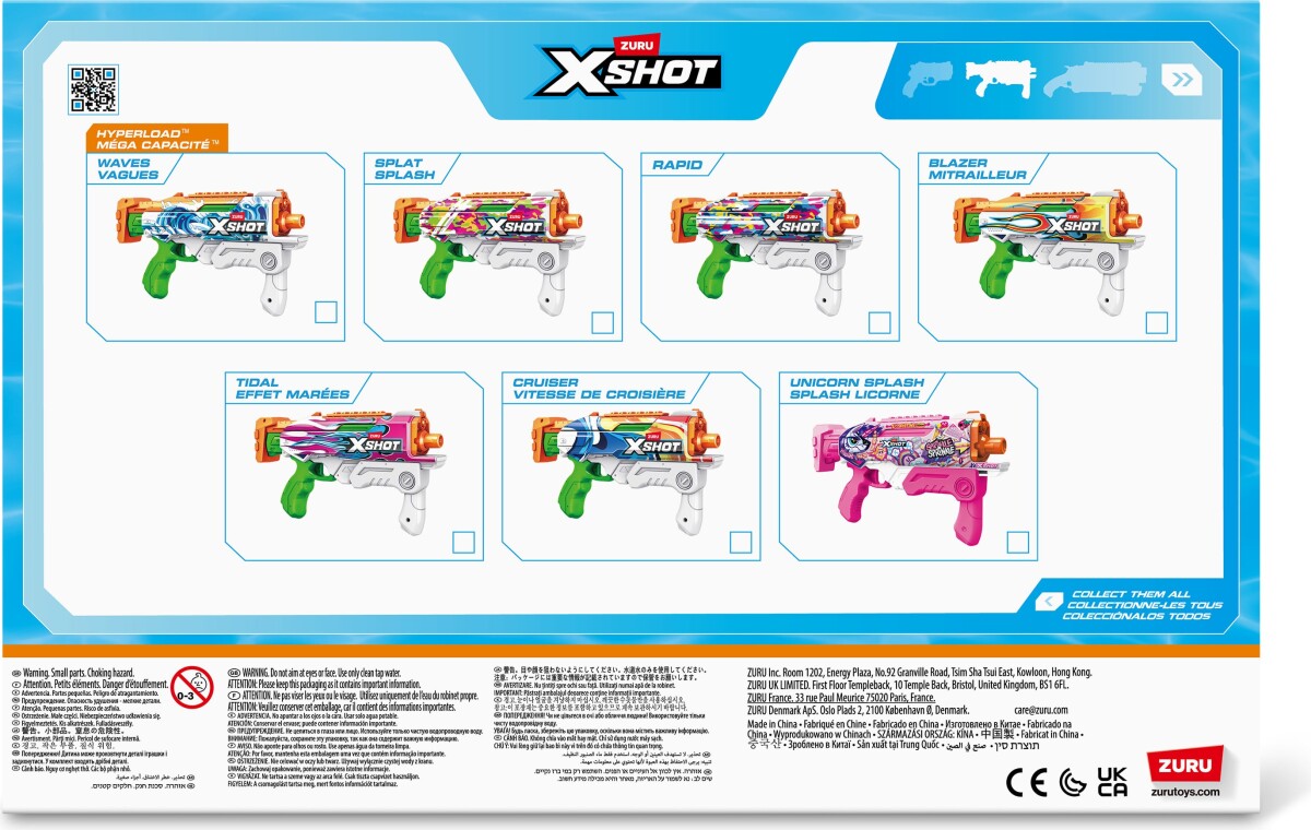 Zuru X-Shot - Hyperload Fast-Fill Skins Vandpistol - Overraskelse