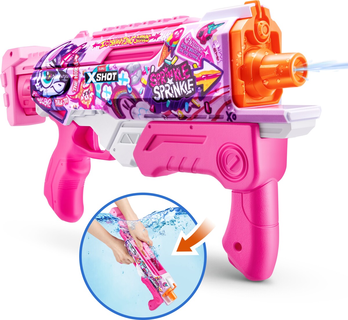 Zuru X-Shot - Hyperload Fast-Fill Skins Vandpistol - Overraskelse